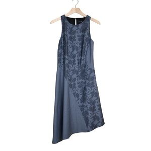 Banana Republic Women's 4 Sleeveless Asymmetrical Wool Blend Lined Dress